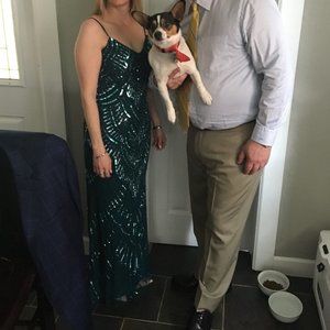 Jump Apparel Green Sequins Dress, Size 1/2